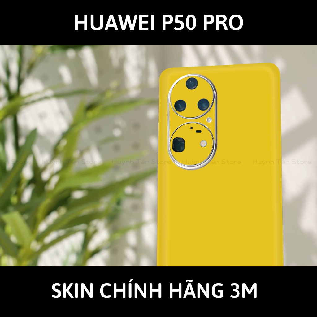 Dán skin điện thoại Huawei P50 Pro full body và camera nhập khẩu chính hãng USA phụ kiện điện thoại huỳnh tân store - Gloss Yellow - Warp Skin Collection