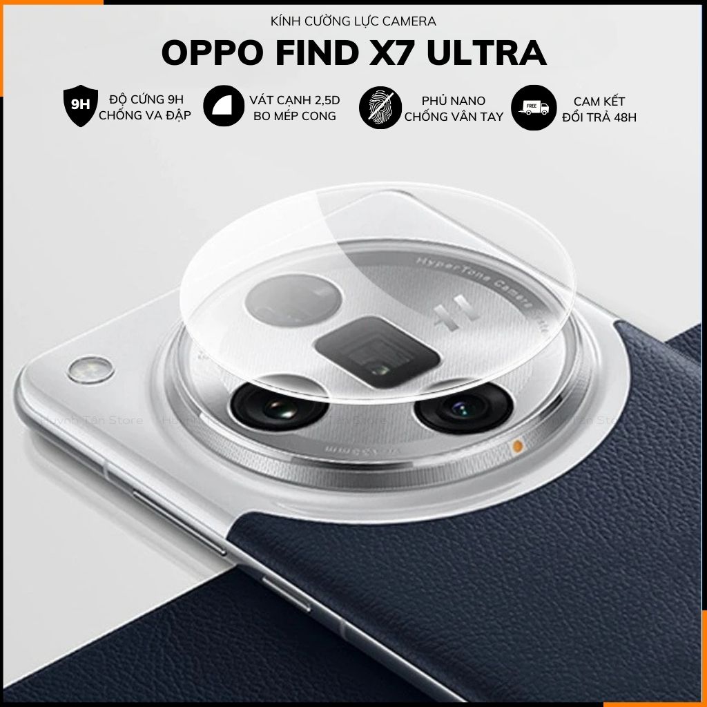 Kính cường lực camera oppo find x7 ultra trong suốt bảo vệ cụm camera phụ kiện huỳnh tân store