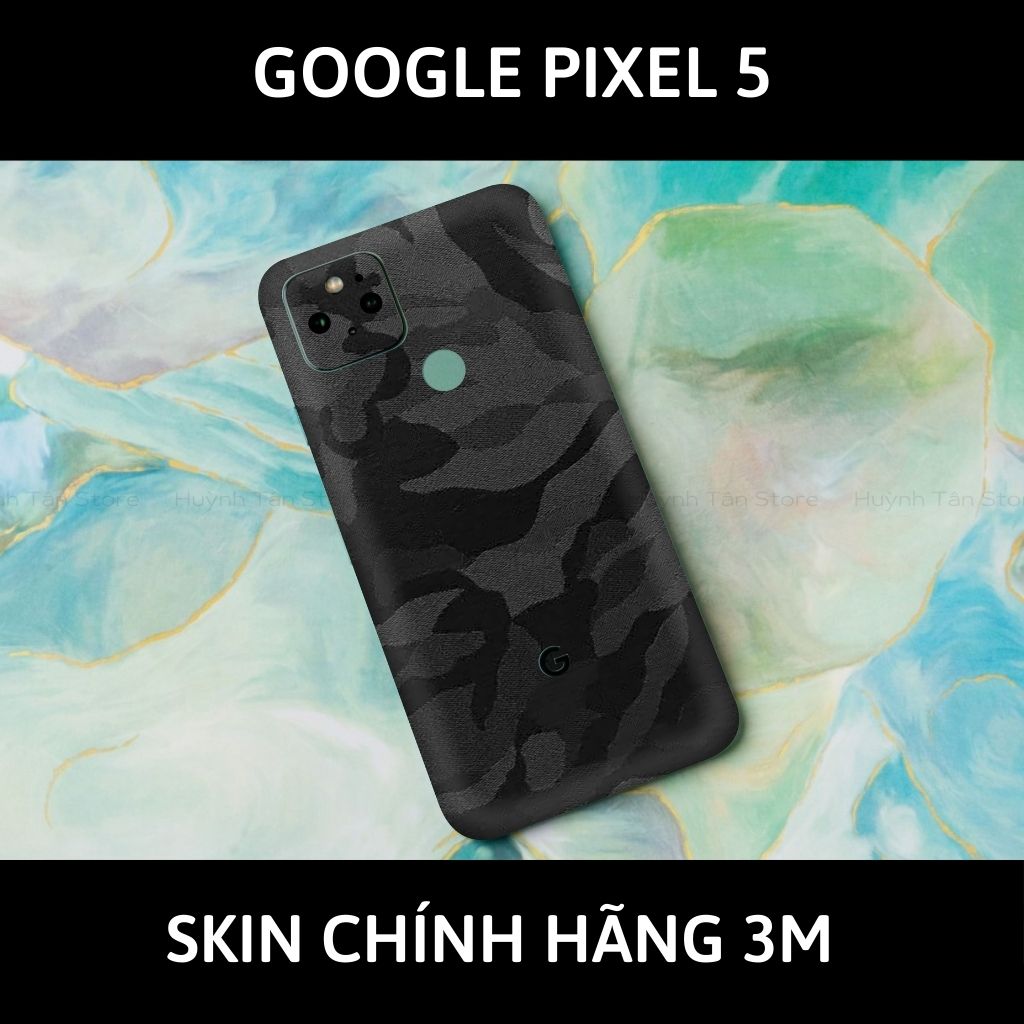 Skin 3m Google Pixel 5, Pixel 5A, Pixel 4A, Pixel 4A 5G full body và camera nhập khẩu chính hãng USA phụ kiện điện thoại huỳnh tân store - Camo Black - Warp Skin Collection