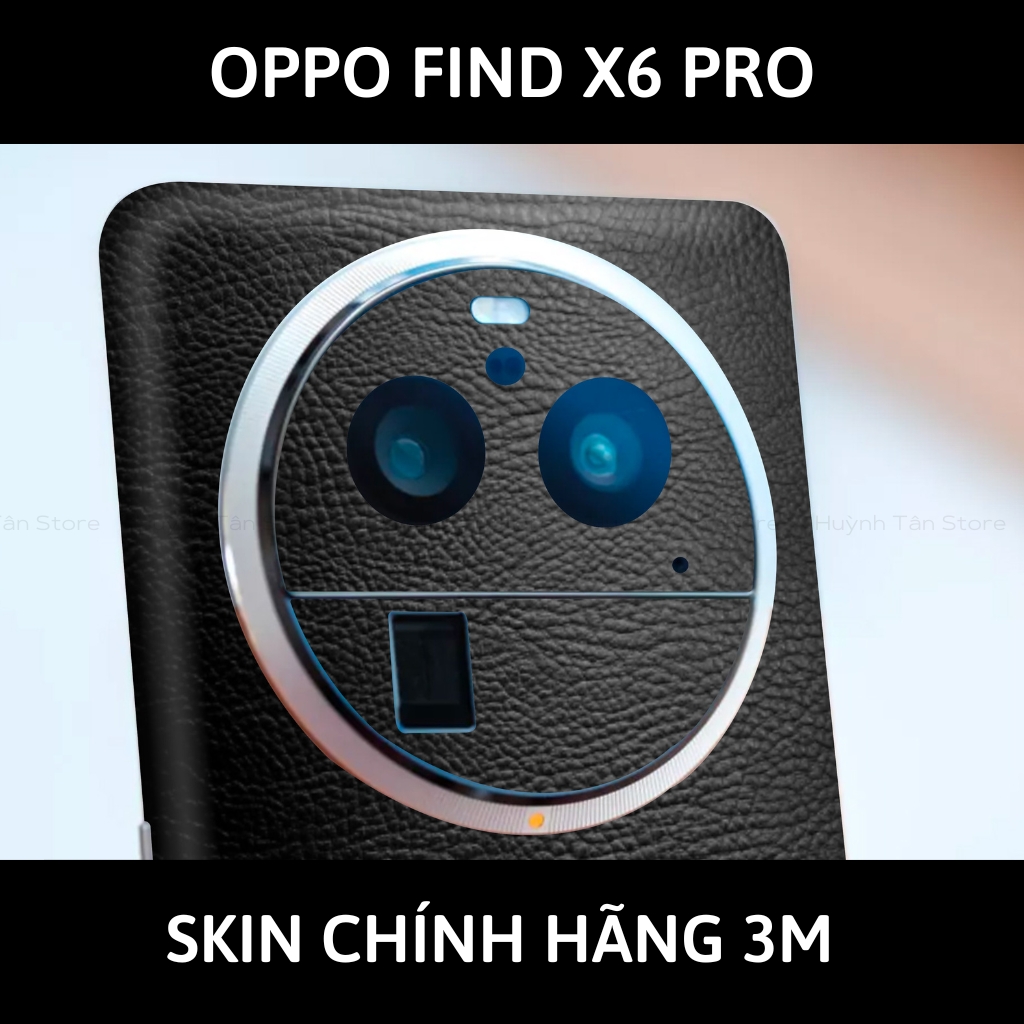 Dán skin điện thoại Oppo Find X6 Pro full body và camera nhập khẩu chính hãng USA phụ kiện điện thoại huỳnh tân store - Hexis Black Leather - Warp Skin Collection