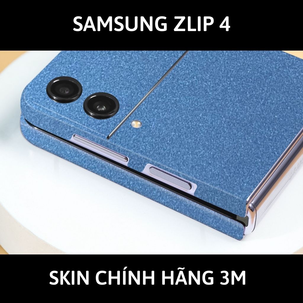 Skin 3m samsung galaxy Z Flip 4, Z Flip 3, Z Flip full body và camera nhập khẩu chính hãng USA phụ kiện điện thoại huỳnh tân store - Oracal Dove Blue Metalic - Warp Skin Collection