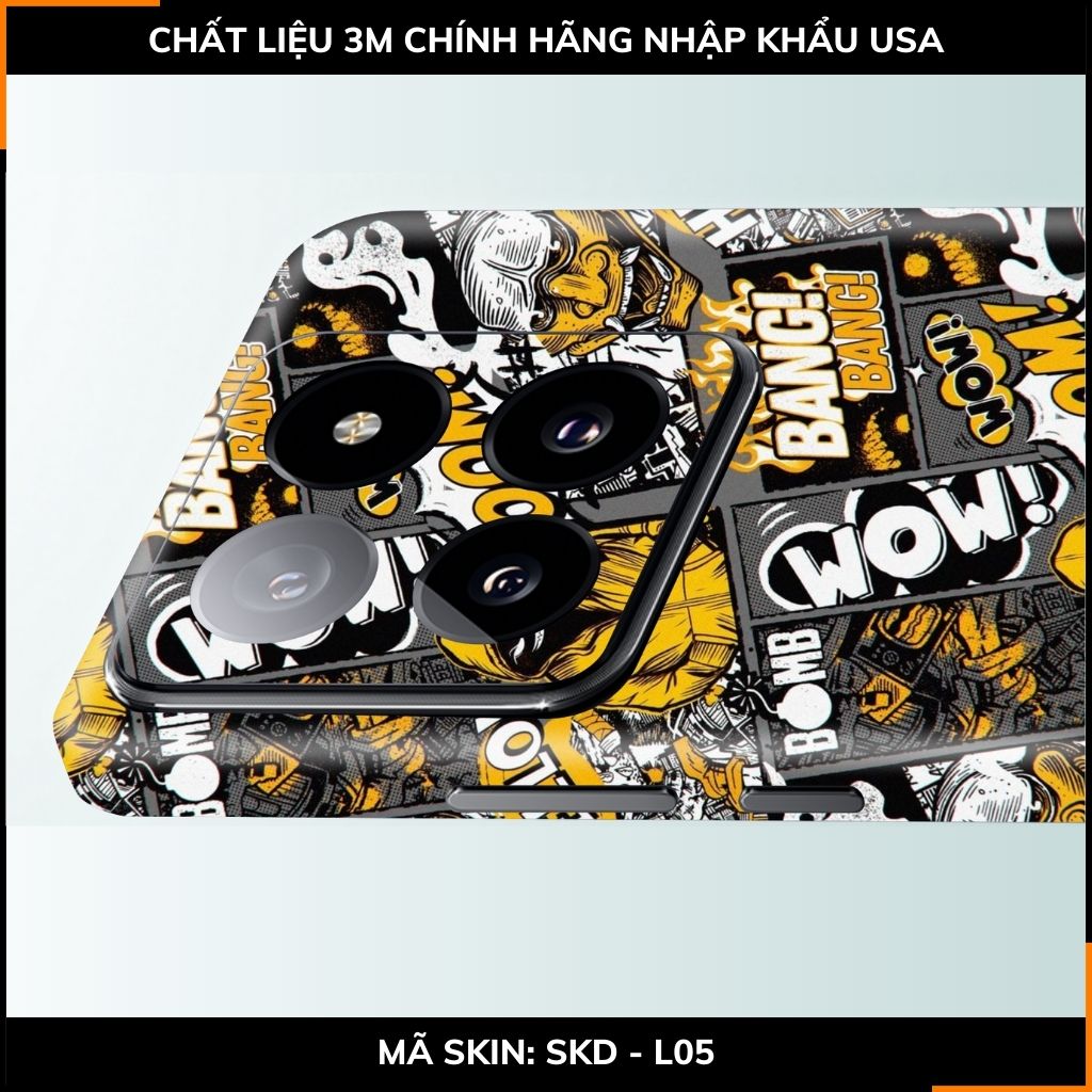 Dán skin điện thoại Xiaomi Mi 14 , Mi 14 Pro full body và camera nhập khẩu chính hãng USA in hình STICKER BOOM - SKD L05 phụ kiện điện thoại huỳnh tân store