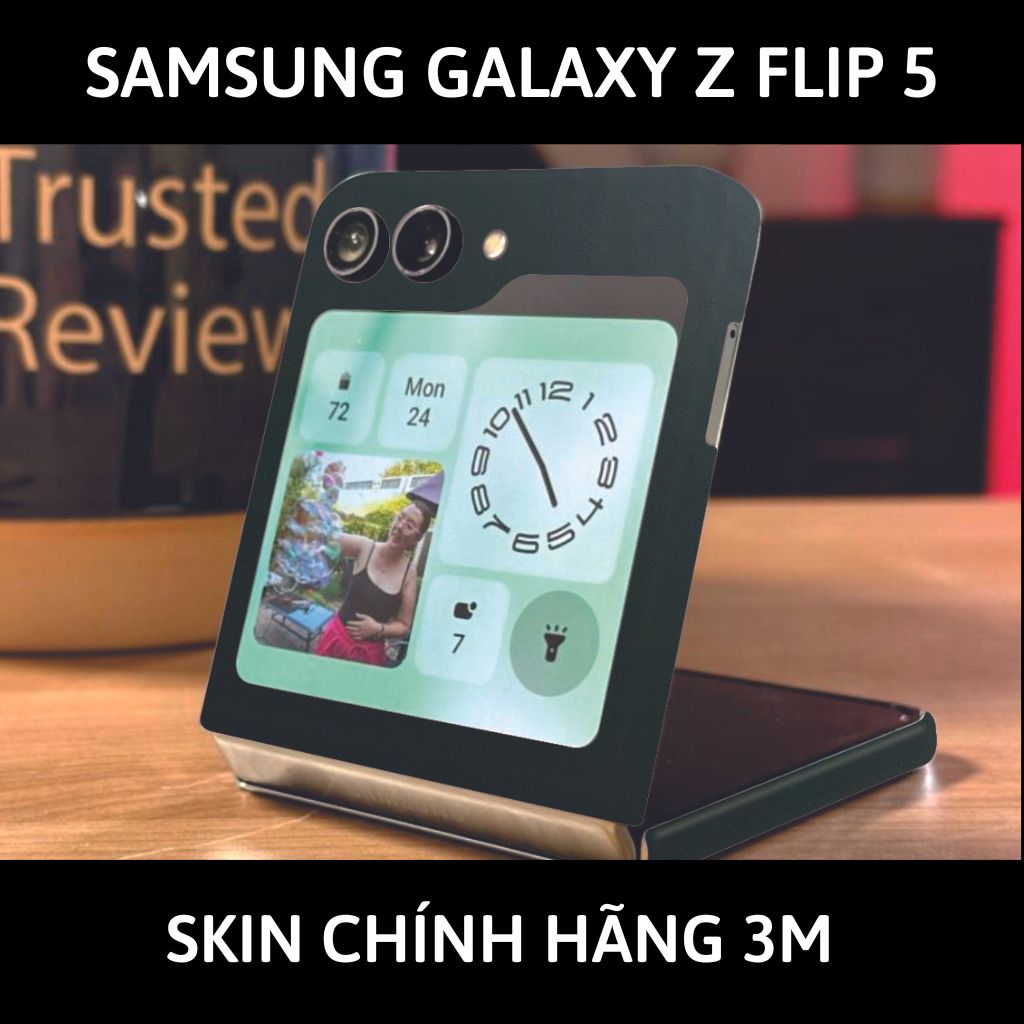 dán skin 3m samsung galaxy z flip 5 full body, camera phụ kiện điện thoại huỳnh tân store - Grass Green
