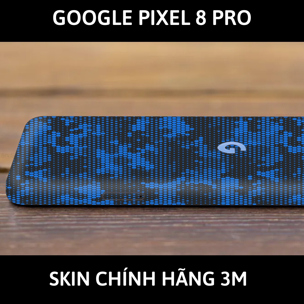 Dán skin điện thoại Pixel 8, Pixel 8 Pro full body và camera nhập khẩu chính hãng USA phụ kiện điện thoại huỳnh tân store - Mamba Blue - Warp Skin Collection