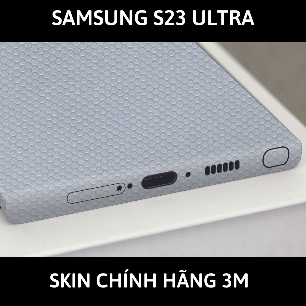 Dán skin điện thoại Samsung S23 Ultra full body và camera nhập khẩu chính hãng USA phụ kiện điện thoại huỳnh tân store - MAXTRIX WHITE - Warp Skin Collection