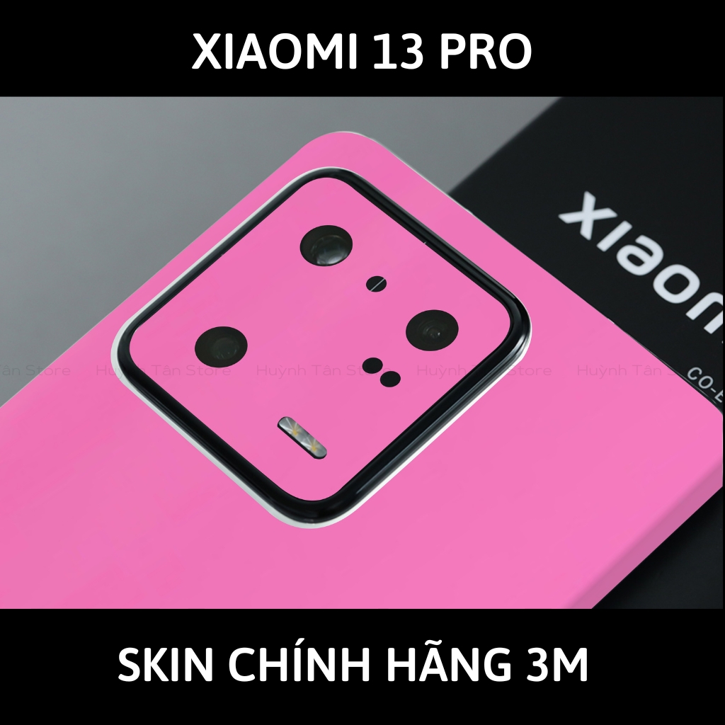 Skin 3m Mi 13 Ultra, Mi 13 Pro, Mi 13  full body và camera nhập khẩu chính hãng USA phụ kiện điện thoại huỳnh tân store - Oracal Hot Pink - Warp Skin Collection