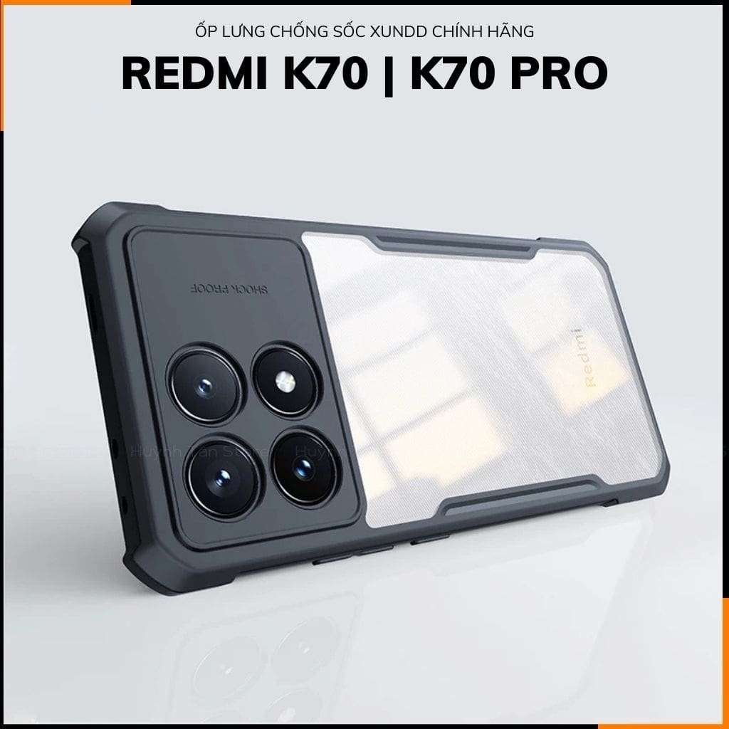 Ốp lưng redmi k70, k70 pro chống sốc xundd bảo vệ camera chính hãng chống ố vàng phụ kiện điện thoại huỳnh tân store