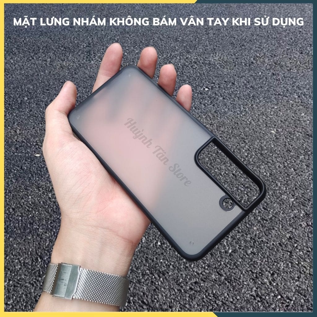 Ốp lưng samsung s22 chống sốc bảo vệ camera chống vân tay nhám viền màu ver 2 phụ kiện điện thoại huỳnh tân store