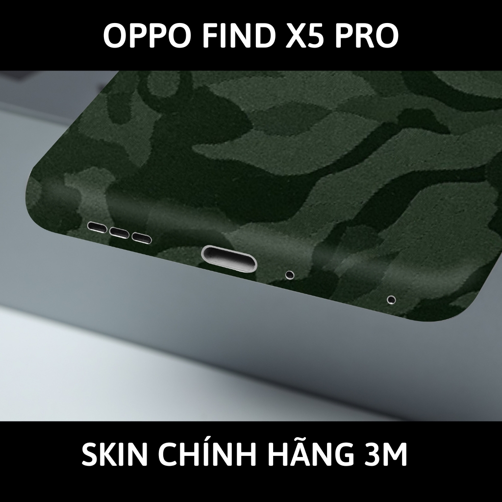 Dán skin điện thoại Oppo Find X5 Pro full body và camera nhập khẩu chính hãng USA phụ kiện điện thoại huỳnh tân store - Camo Green - Warp Skin Collection