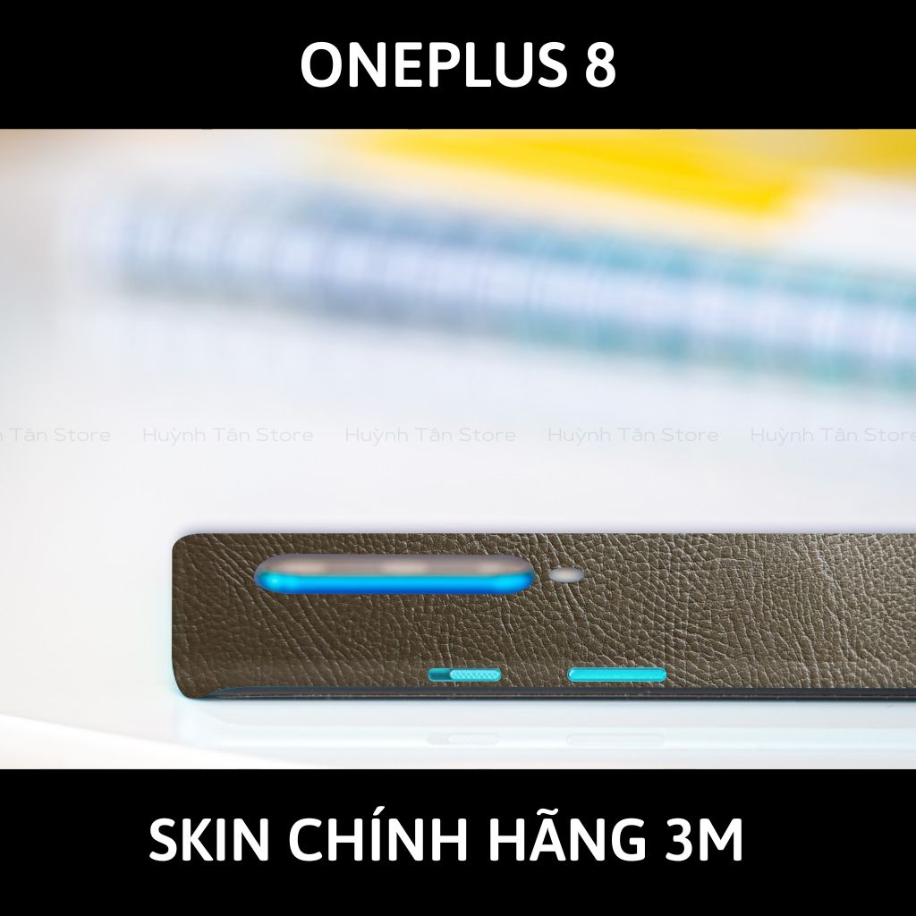Skin 3m Oneplus 8 Pro, 8T, 8 full body và camera nhập khẩu chính hãng USA phụ kiện điện thoại huỳnh tân store - Hexis Brown Leather - Warp Skin Collection