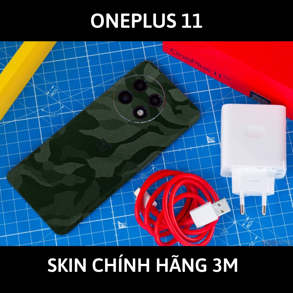 Skin 3m Oneplus 11 full body và camera nhập khẩu chính hãng USA phụ kiện điện thoại huỳnh tân store - Camo Green - Warp Skin Collection