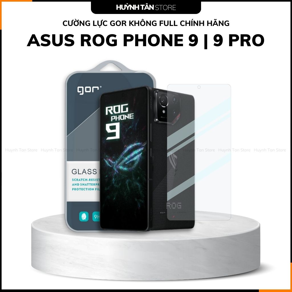 Cường lực rog phone 9 rog 9 pro trong suốt KHÔNG FULL MÀN chống bám vân tay chính hãng GOR huỳnh tân store