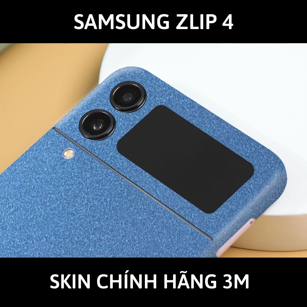 Skin 3m samsung galaxy Z Flip 4, Z Flip 3, Z Flip full body và camera nhập khẩu chính hãng USA phụ kiện điện thoại huỳnh tân store - Oracal Dove Blue Metalic - Warp Skin Collection