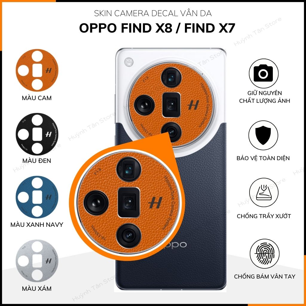 Miếng dán camera oppo find x8 x7 ultra find x6 pro find n3 skin da in logo hasselblad chống trầy xướt ảnh chụp sắc nét
