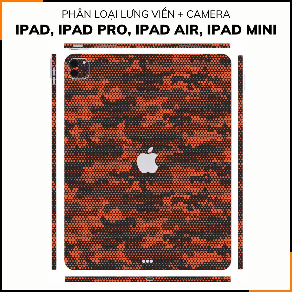 Dán skin ipad , ipad pro, ipad air , ipad mini full body và camera chính hãng 3M - MAMBA ORANGE -  SK B03 07 phụ kiện điện thoại huỳnh tân store