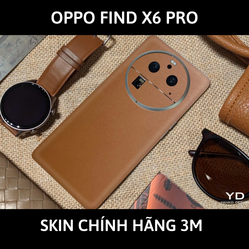 Dán skin điện thoại Oppo Find X6 Pro full body và camera nhập khẩu chính hãng USA phụ kiện điện thoại huỳnh tân store - Caramel - Warp Skin Collection