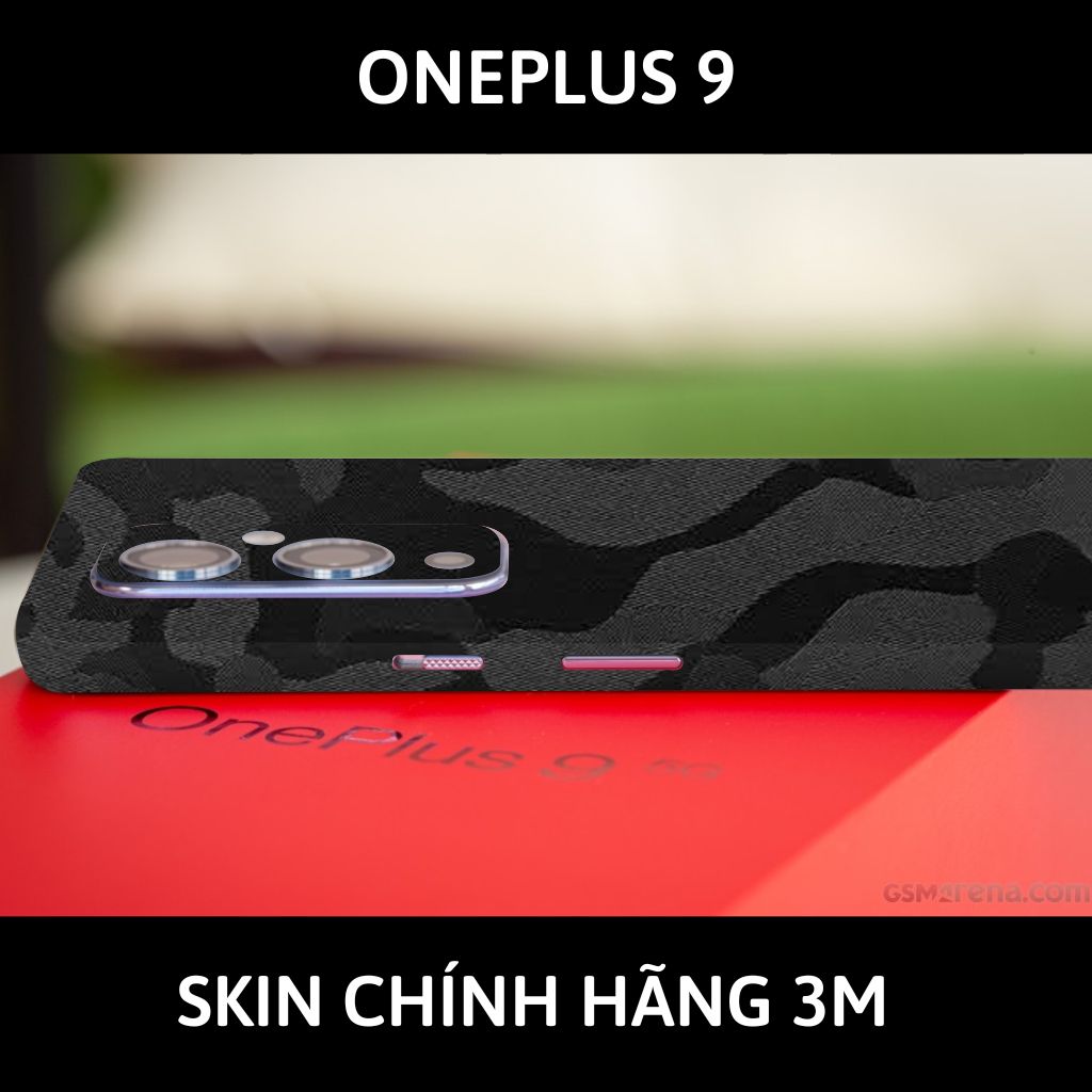 Skin 3m Oneplus 9R, 9 Pro, 9 full body và camera nhập khẩu chính hãng USA phụ kiện điện thoại huỳnh tân store - Camo Black - Warp Skin Collection