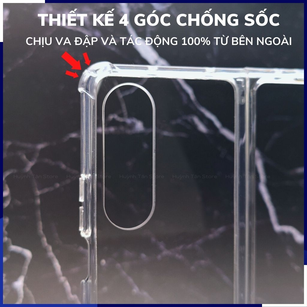 Ốp lưng chống sốc samsung z fold 4 clear color ver 3 trong suốt không ố vàng bảo vệ camera phụ kiện huỳnh tân store