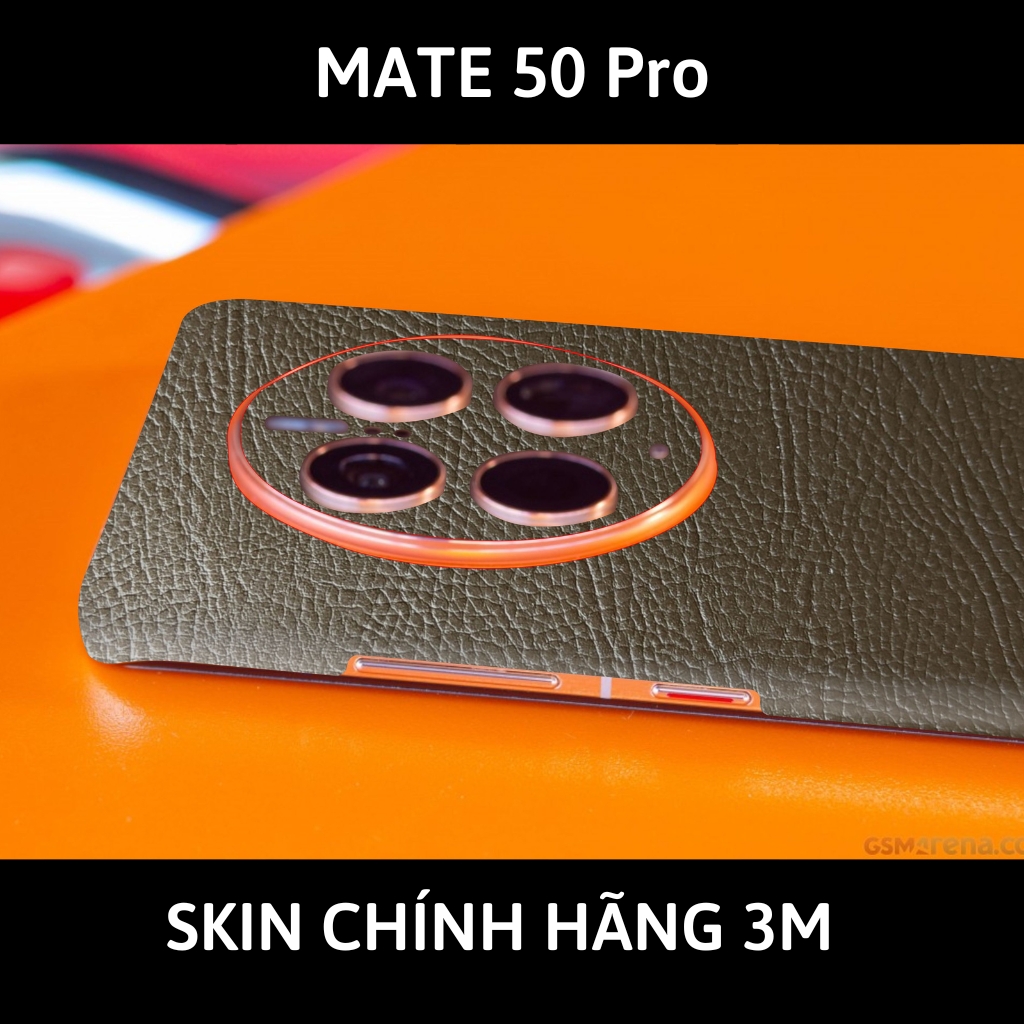 Dán skin điện thoại Huawei Mate 50 Pro full body và camera nhập khẩu chính hãng USA phụ kiện điện thoại huỳnh tân store - Brown Leather - Warp Skin Collection