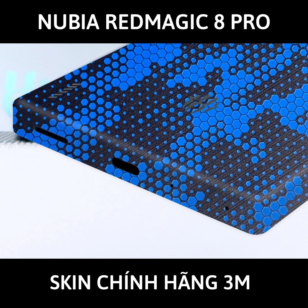 Skin 3m Nubia Redmagic 8 Pro, 8 Pro Plus full body và camera nhập khẩu chính hãng USA phụ kiện điện thoại huỳnh tân store - Mamba Blue - Warp Skin Collection