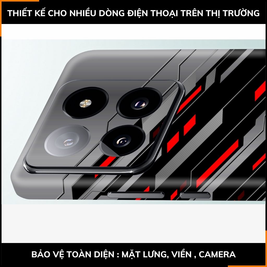 Dán skin điện thoại Xiaomi Mi 14 , Mi 14 Pro full body và camera nhập khẩu chính hãng USA in hình TECHNOLOGIC - SKD T07 phụ kiện điện thoại huỳnh tân store
