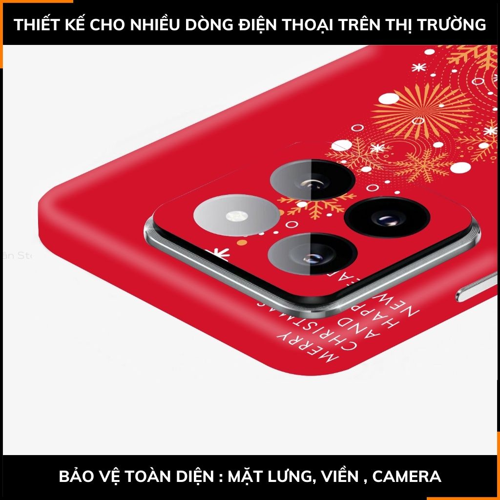 Dán skin điện thoại Xiaomi Mi 14 , Mi 14 Pro full body và camera nhập khẩu chính hãng USA in hình MERRY CHRISTMAS - SKD P24 phụ kiện điện thoại huỳnh tân store