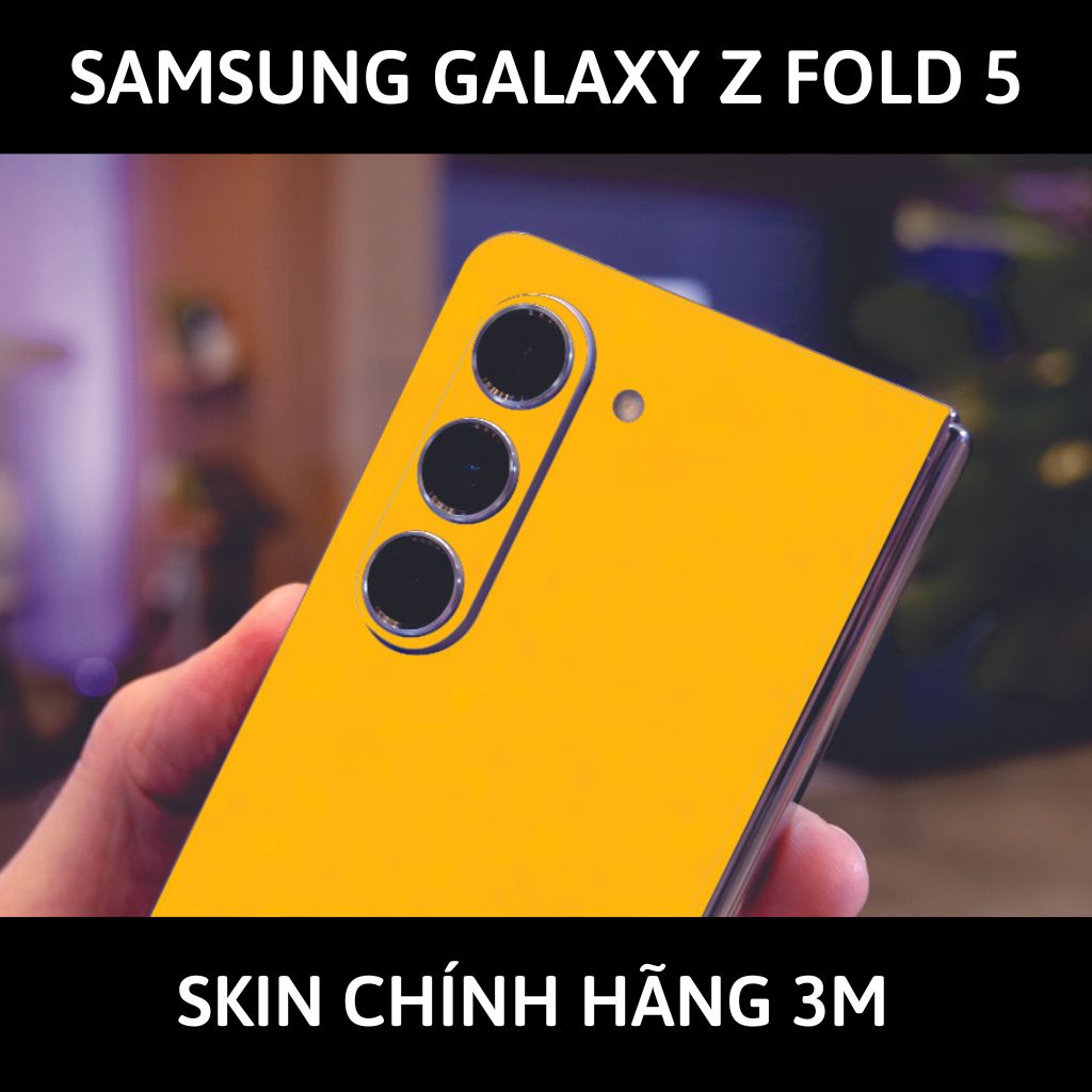 dán skin 3m samsung galaxy z fold 5 full body, camera phụ kiện điện thoại huỳnh tân store - Mustard Yellow