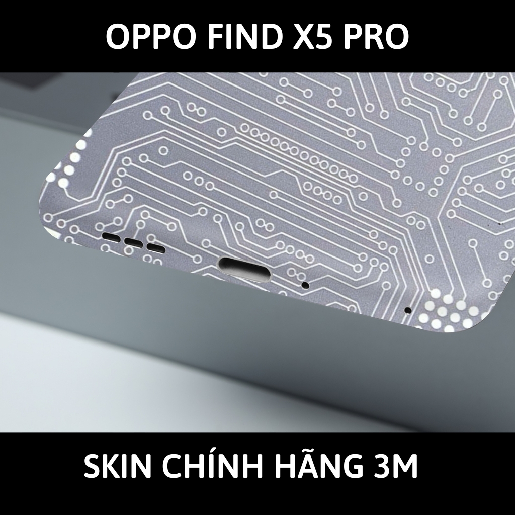 Dán skin điện thoại Oppo Find X5 Pro full body và camera nhập khẩu chính hãng USA phụ kiện điện thoại huỳnh tân store - Electronic White - Warp Skin Collection