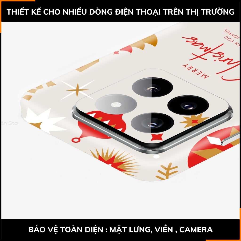 Dán skin điện thoại Xiaomi Mi 14 , Mi 14 Pro full body và camera nhập khẩu chính hãng USA in hình MERRY CHRISTMAS - SKD P20 phụ kiện điện thoại huỳnh tân store