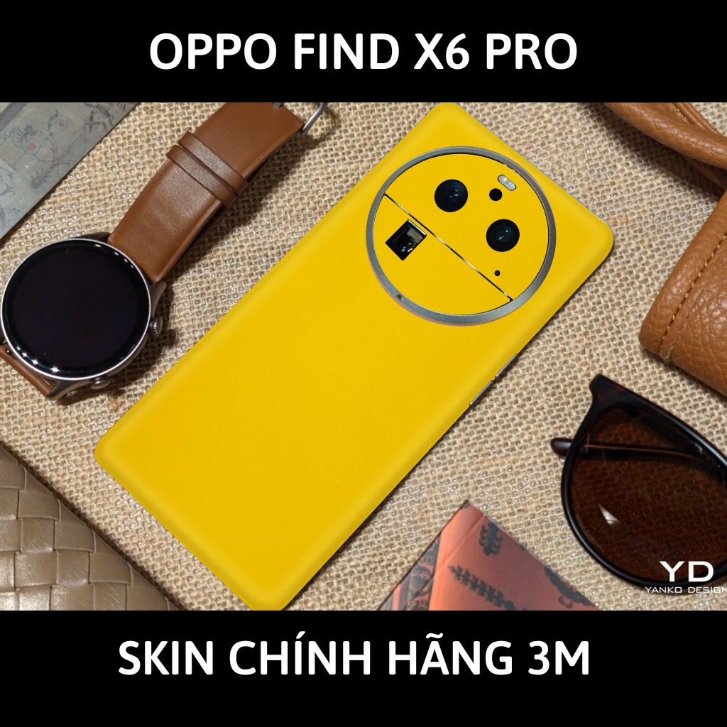 Dán skin điện thoại Oppo Find X6 Pro full body và camera nhập khẩu chính hãng USA phụ kiện điện thoại huỳnh tân store - Yellow Gloss - Warp Skin Collection