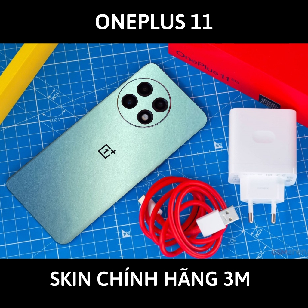 Skin 3m Oneplus 11 full body và camera nhập khẩu chính hãng USA phụ kiện điện thoại huỳnh tân store - Oracle Blue Yellow - Warp Skin Collection