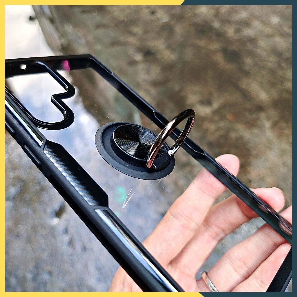 Ốp lưng samsung s22 ultra ring case viền màu mặt lưng trong suốt tích hợp iring trên ốp bảo vệ camera phụ kiện huỳnh tân store