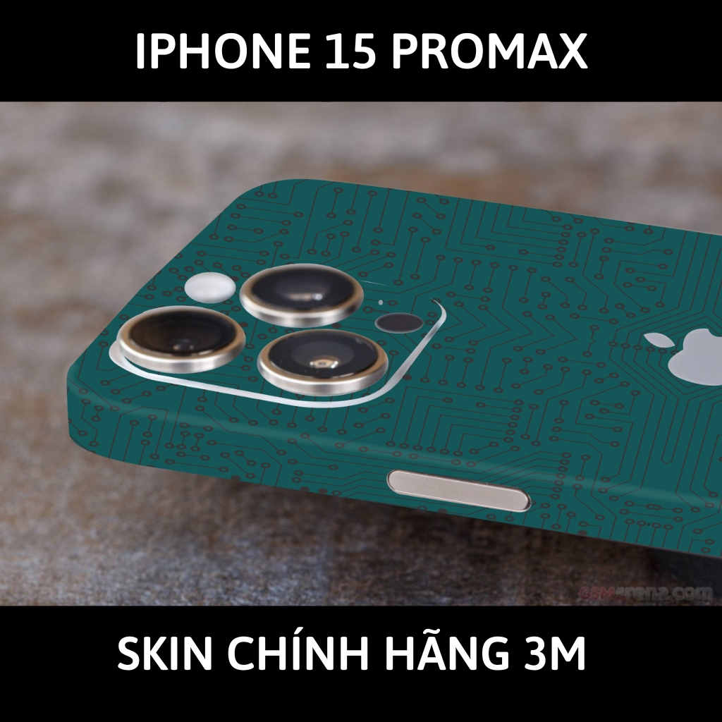 Dán skin điện thoại Iphone 15 Pro Max full body và camera nhập khẩu chính hãng USA phụ kiện điện thoại huỳnh tân store - Electronic Green - Warp Skin Collection