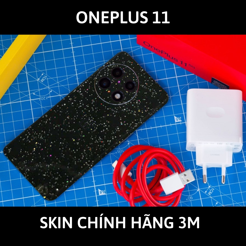 Skin 3m Oneplus 11 full body và camera nhập khẩu chính hãng USA phụ kiện điện thoại huỳnh tân store - Galaxy Black - Warp Skin Collection