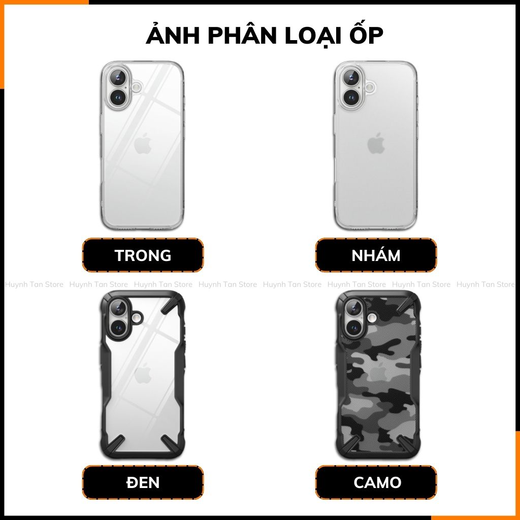 Ốp lưng iphone 16 RINGKE chính hãng trong suốt chống sốc FUSION X chống ố vàng huỳnh tân store