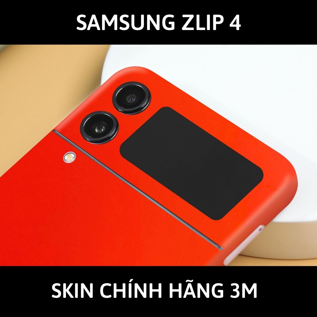 Skin 3m samsung galaxy Z Flip 4, Z Flip 3, Z Flip full body và camera nhập khẩu chính hãng USA phụ kiện điện thoại huỳnh tân store - Red Neo- Warp Skin Collection