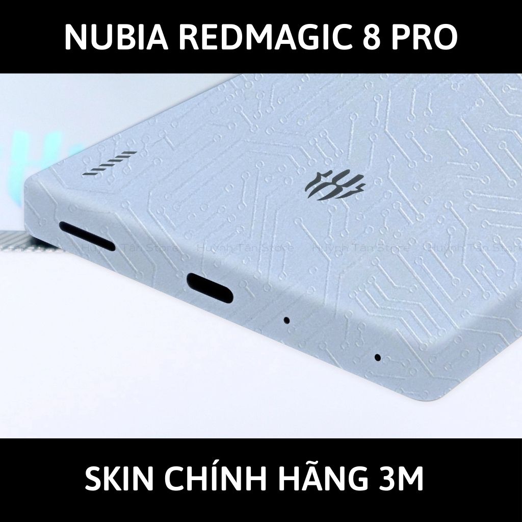 Skin 3m Nubia Redmagic 8 Pro, 8 Pro Plus full body và camera nhập khẩu chính hãng USA phụ kiện điện thoại huỳnh tân store - Electronic White 2022 - Warp Skin Collection