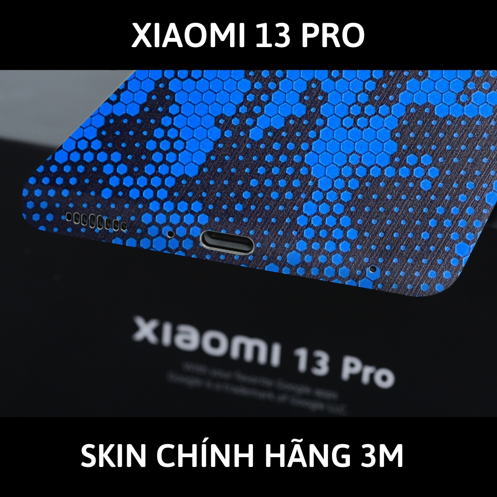 Skin 3m Mi 13 Ultra, Mi 13 Pro, Mi 13  full body và camera nhập khẩu chính hãng USA phụ kiện điện thoại huỳnh tân store - Mamba Blue - Warp Skin Collection