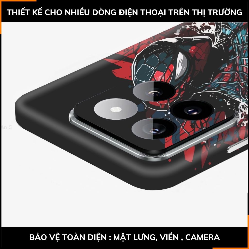Dán skin điện thoại Xiaomi Mi 14 , Mi 14 Pro full body và camera nhập khẩu chính hãng USA in hình SPIDER MAN - SKD V18 phụ kiện điện thoại huỳnh tân store