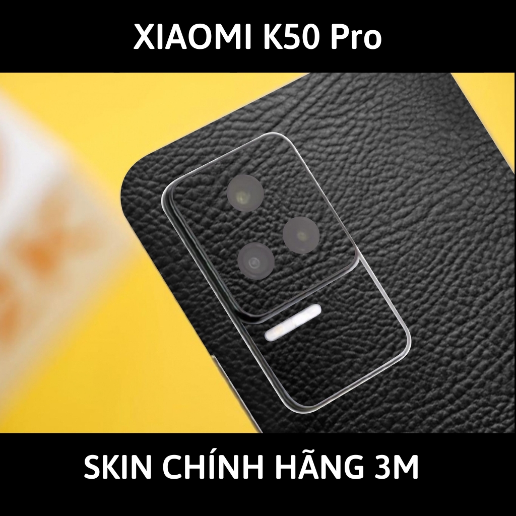 Dán skin điện thoại K50 Pro full body và camera nhập khẩu chính hãng USA phụ kiện điện thoại huỳnh tân store - Hexis Black Leather - Warp Skin Collection