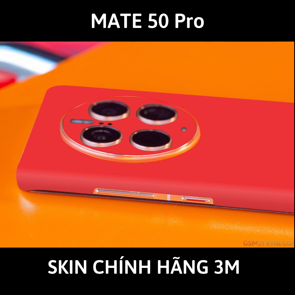 Dán skin điện thoại Huawei Mate 50 Pro full body và camera nhập khẩu chính hãng USA phụ kiện điện thoại huỳnh tân store - Matte Red - Warp Skin Collection