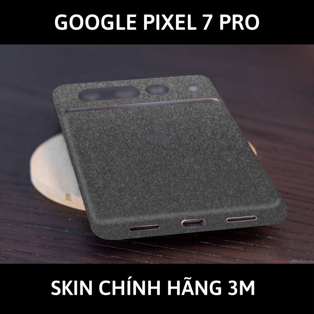 Skin 3m Google Pixel 7 Pro, Pixel 7, Pixel 7A full body và camera nhập khẩu chính hãng USA phụ kiện điện thoại huỳnh tân store - Dark Grey - Warp Skin Collection