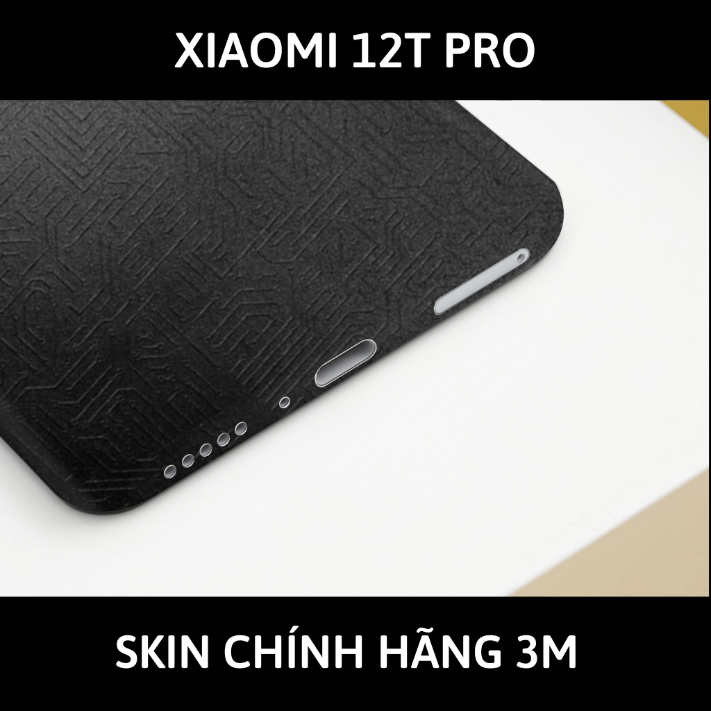 Skin 3m Mi 12T, Mi 12T Pro, K50 Ultra full body và camera nhập khẩu chính hãng USA phụ kiện điện thoại huỳnh tân store - Electronic Black 2022 - Warp Skin Collection