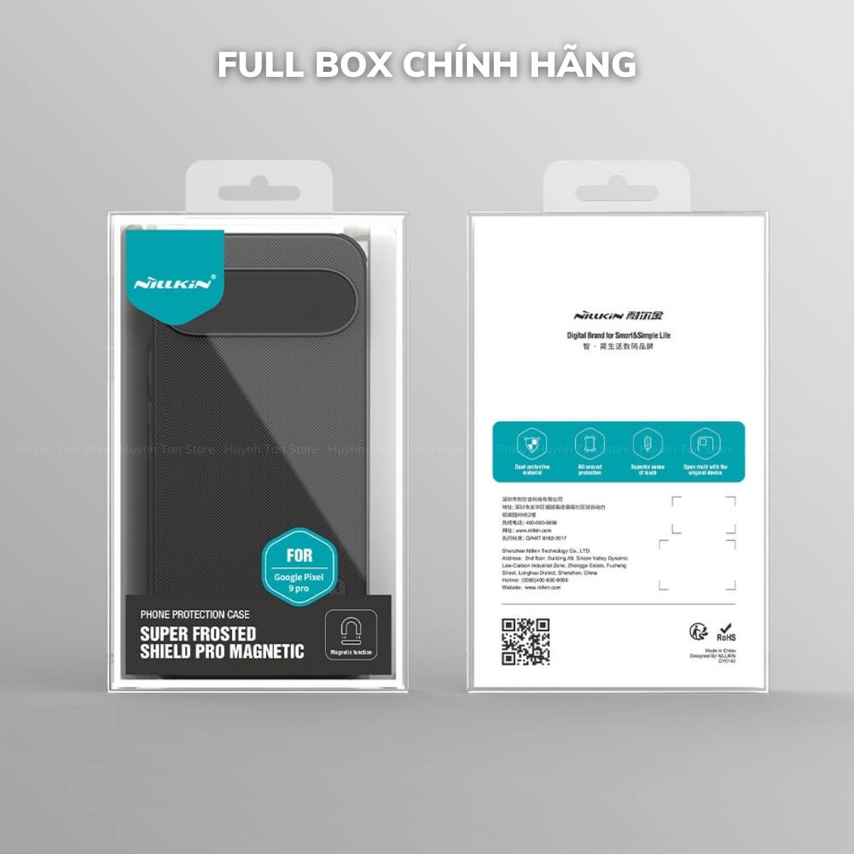 Ốp lưng Google Pixel 9/ Pixel 9 pro/ Pixel 9 pro xl đen viền dẻo lưng sần chống vân tay chống sốc Nillkin Super Frosted