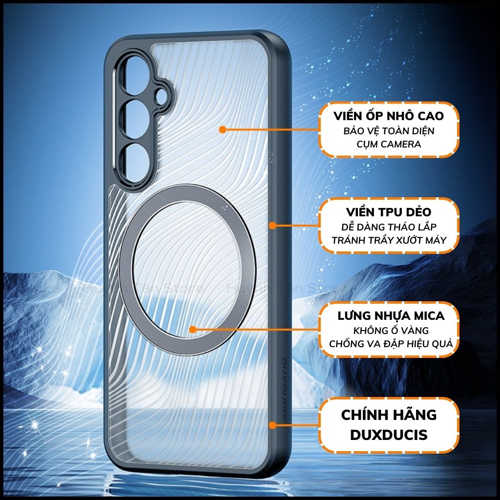 Ốp lưng samsung s23 fe aimo chính hãng duxducis chống va đập trong suốt không ố vàng huỳnh tân store