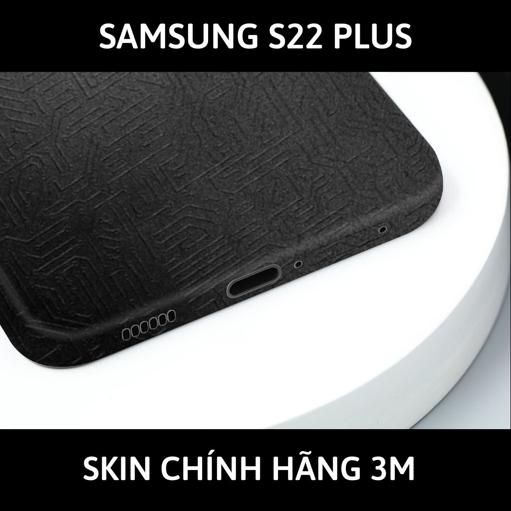 Skin 3m samsung galaxy S22 ultra , S22 plus, S22 full body và camera nhập khẩu chính hãng USA phụ kiện điện thoại huỳnh tân store - Electronic Black 2022 - Warp Skin Collection