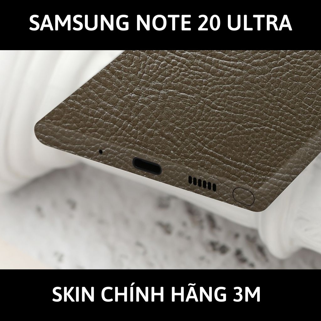 Skin 3m samsung galaxy note 20, note 20 ultra full body và camera nhập khẩu chính hãng USA phụ kiện điện thoại huỳnh tân store - Hexis Brown Leather - Warp Skin Collection