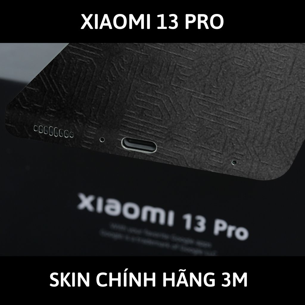 Skin 3m Mi 13 Ultra, Mi 13 Pro, Mi 13  full body và camera nhập khẩu chính hãng USA phụ kiện điện thoại huỳnh tân store - Electronic Black 2022 - Warp Skin Collection