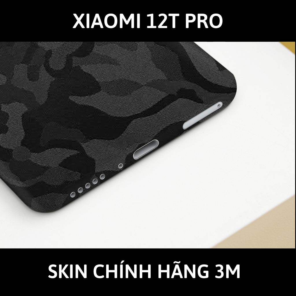 Skin 3m Mi 12T, Mi 12T Pro, K50 Ultra full body và camera nhập khẩu chính hãng USA phụ kiện điện thoại huỳnh tân store - Camo Black - Warp Skin Collection