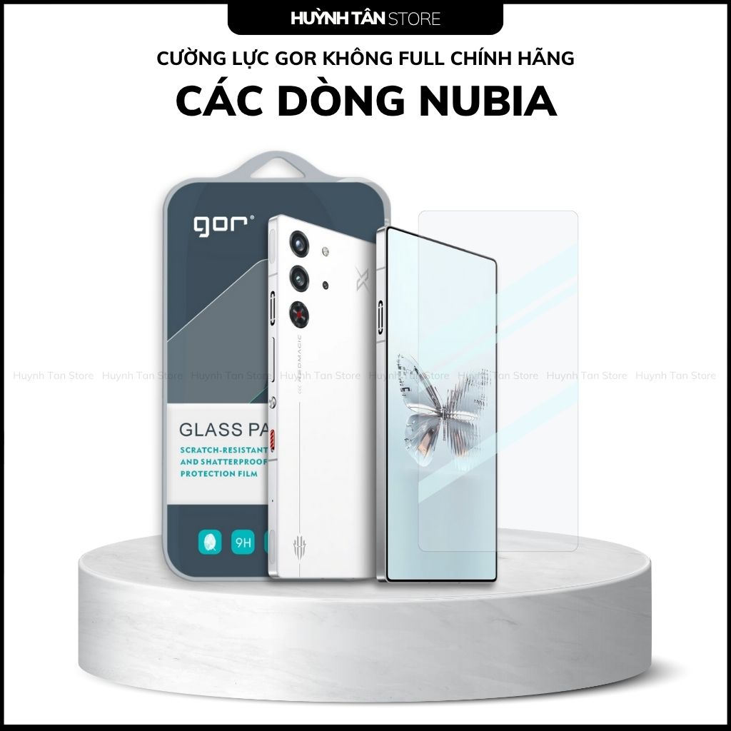 Kính cường lực trong suốt ZTE Z80 Ultra , Z70 Ultra , Redmagic 11 Pro , Redmagic 10 AIR  KHÔNG FULL MÀN chống bám vân tay chính hãng GOR